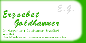 erzsebet goldhammer business card